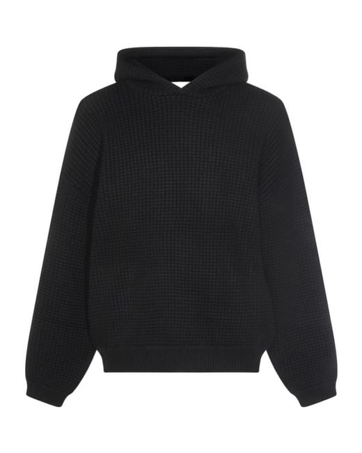 Fear Of God Black Heavy Waffle 90S Hoodie for men