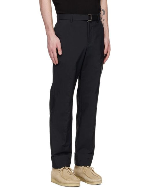 Sacai Blue Logo Casual Pants for men