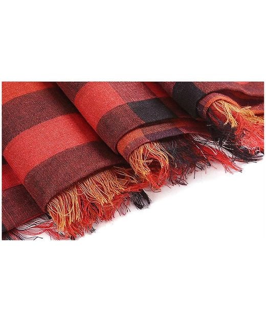 Burberry Checkered Detail Scarf