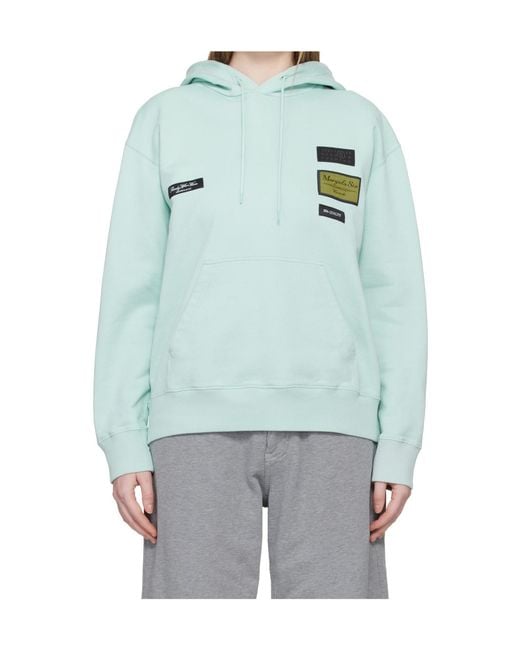 MM6 by Maison Margiela Blue Logo-Patch Hoodie