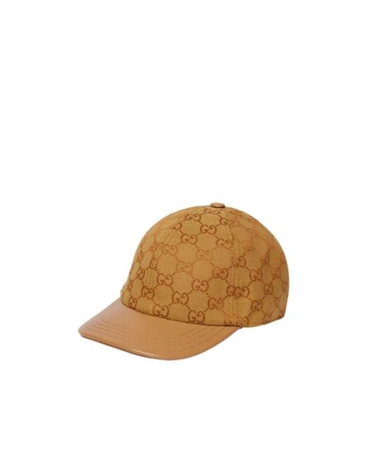 Gucci Brown Gg Canvas Baseball Hat