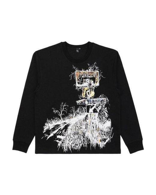 McQ Alexander McQueen Black Logo Printed Sweater for men