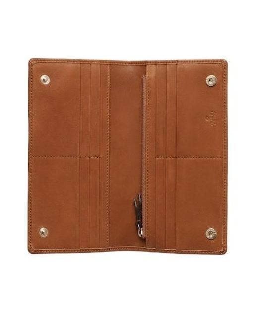 Gucci Natural Gg Emblem Continental Wallet