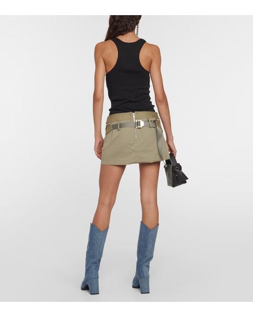 Dion Lee Green Mini Skirt With Waist Bag