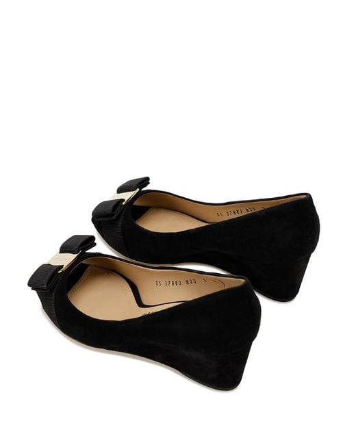 Ferragamo Black Bow High Heels