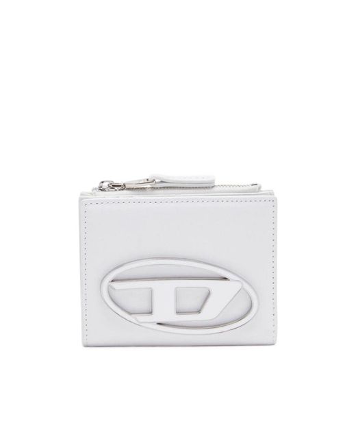 DIESEL 1Dr Zip Li Bi-Fold Wallet in White | Lyst