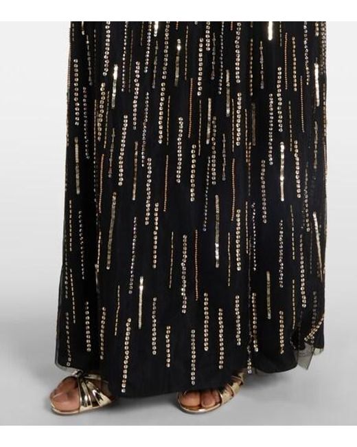 Jenny Packham Multicolor Rhapsody Sequined Gown