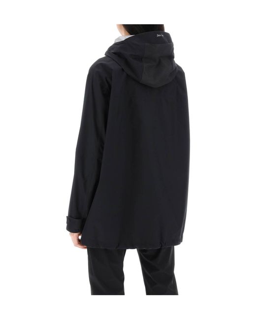 Herno Blue Straight Hem Hooded Jacket