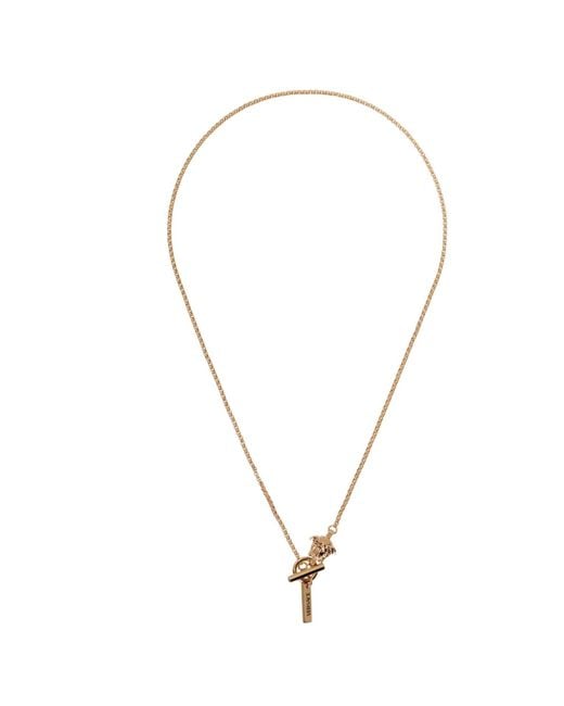Versace Metallic Rolo Necklace for men