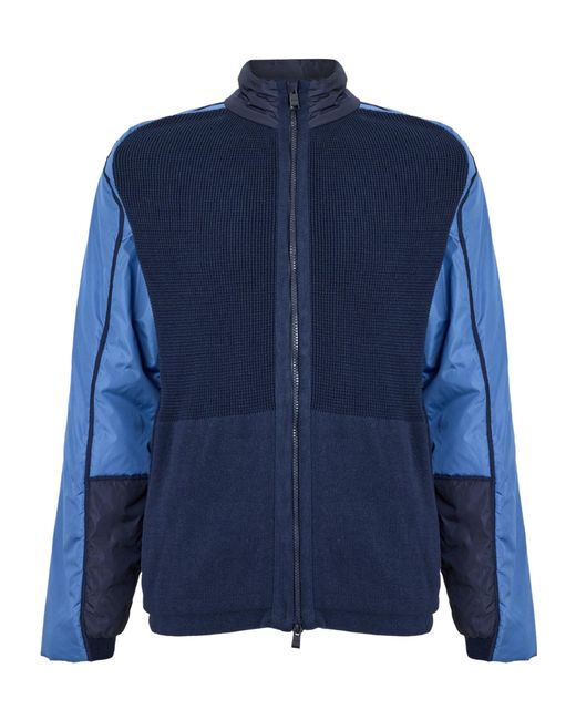 Boss Blue Hybrid Knit And Shell Jacket for men