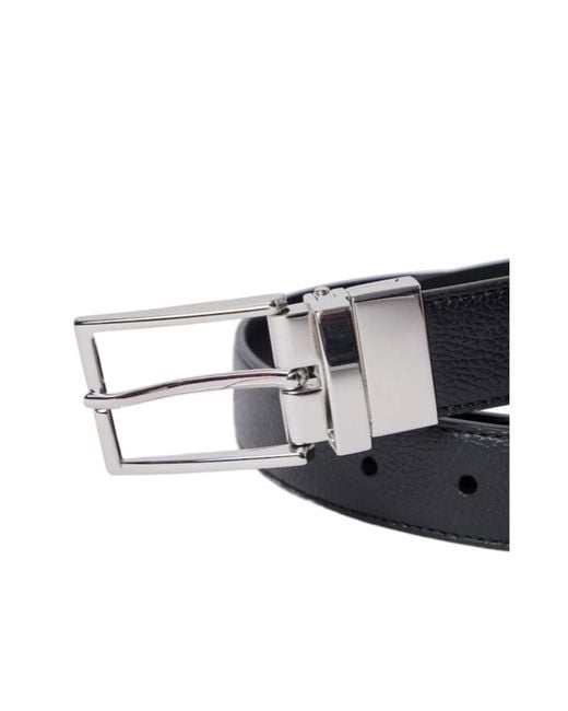 Emporio Armani White Logo Debossed Belt for men