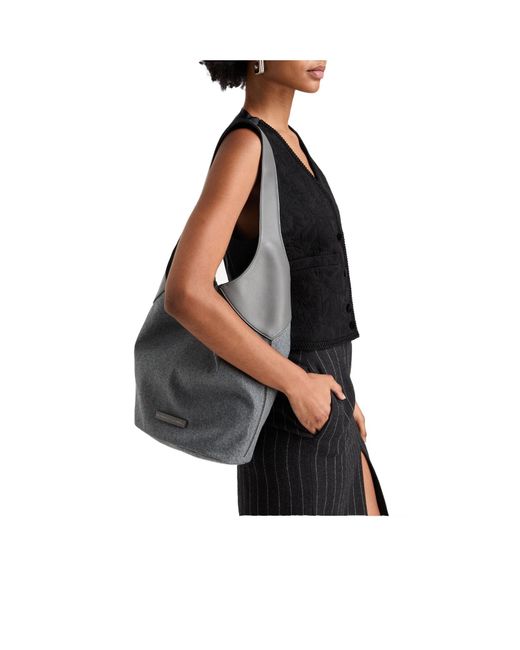 Brunello Cucinelli Gray Solid Color Handbags