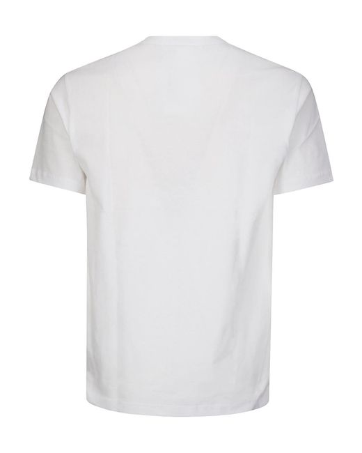 Comme des Garçons White Comme Des Garçons Shirt Logo Printed Crewneck T-Shirt for men