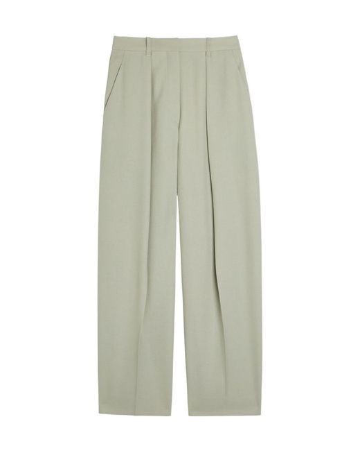 Victoria Beckham Green Wide-Leg Woven Trousers