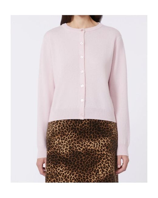 Weekend by Maxmara Pink Wool And Cashmere Cardigan