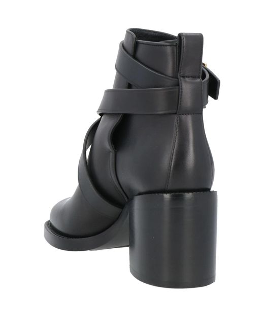 Burberry Black Leather Ankle Boots