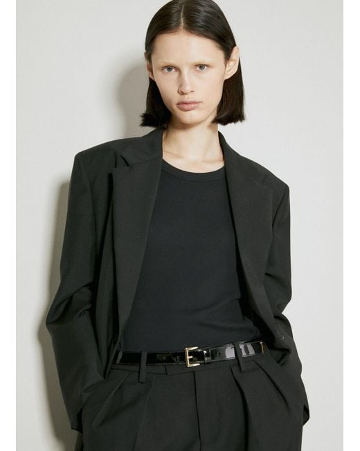 Prada White Logo-Plaque Belt