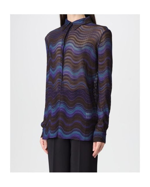 Missoni Blue Long-Sleeve Shirt