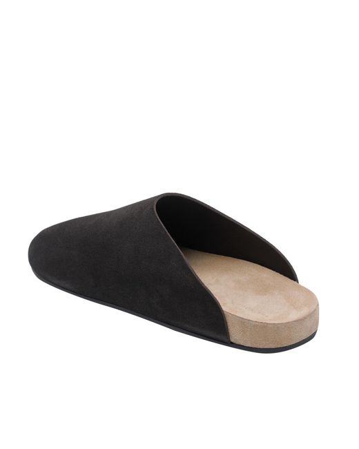 The Row Black Round-Toe Slippers for men