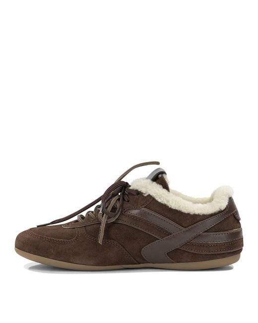Miu Miu Brown Gymnasium Low-Top Sneakers