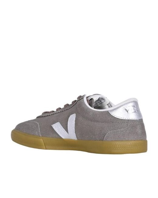 Veja Brown Logo Lace-Up Low-Top Sneakers