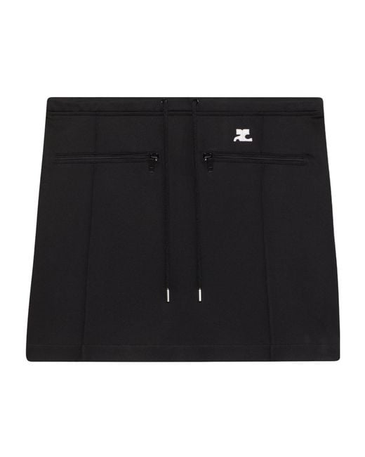 Courreges Black Courrèges Interlock Mini Skirt
