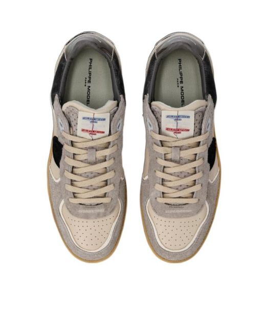 Philippe Model Multicolor Logo Patch Lace-Up Sneakers for men