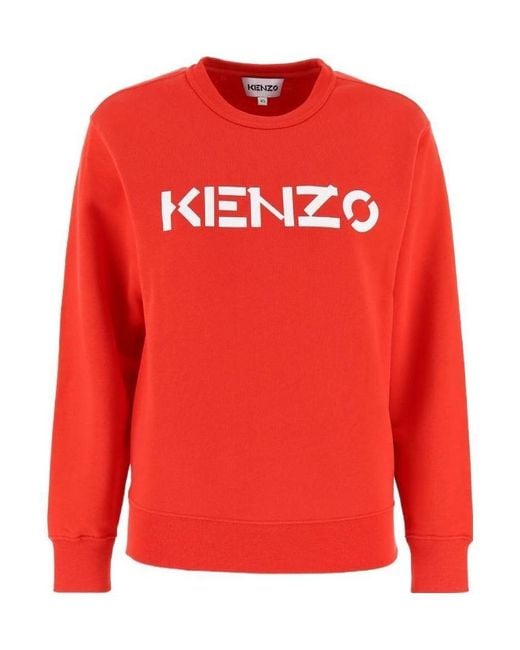 KENZO Red Logo-Print Sweatshirt