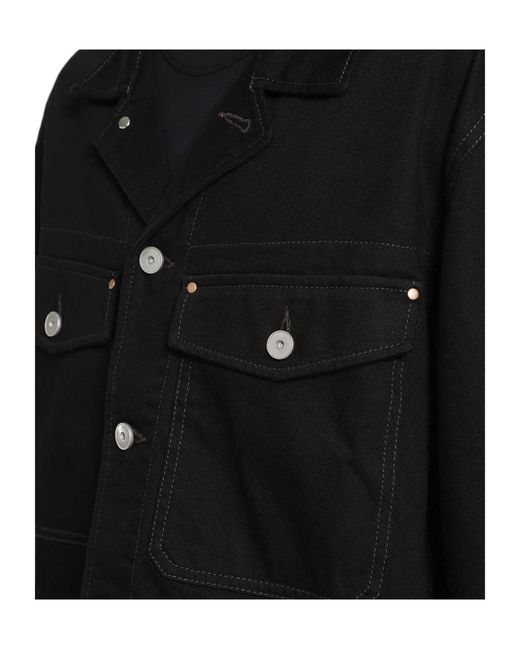 Lemaire Black Collared Jacket for men