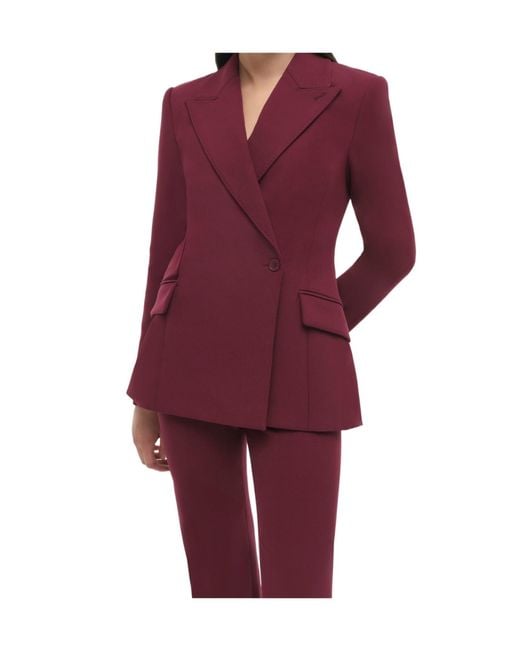 Jonathan Simkhai Purple Long-Sleeved Suit Coat