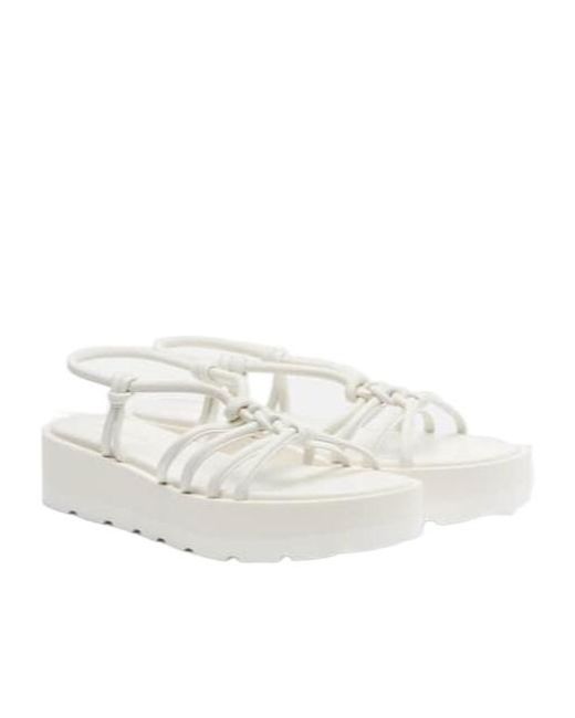 Gianvito Rossi White Hebe Platform Leather Sandals