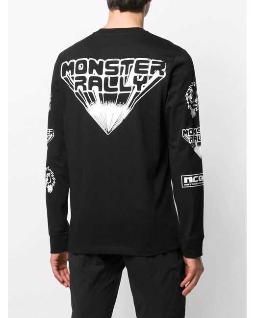 McQ Alexander McQueen Black Monster Pattern Printed Hoodie for men