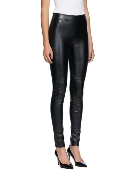 Wolford Blue Faux-Leather Slim-Cut Leggings