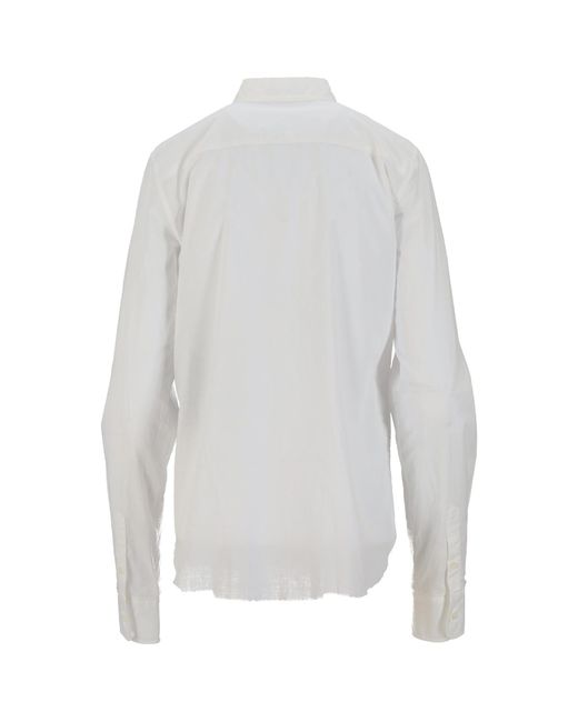 Ann Demeulemeester White Long Sleeve Buttoned Shirt