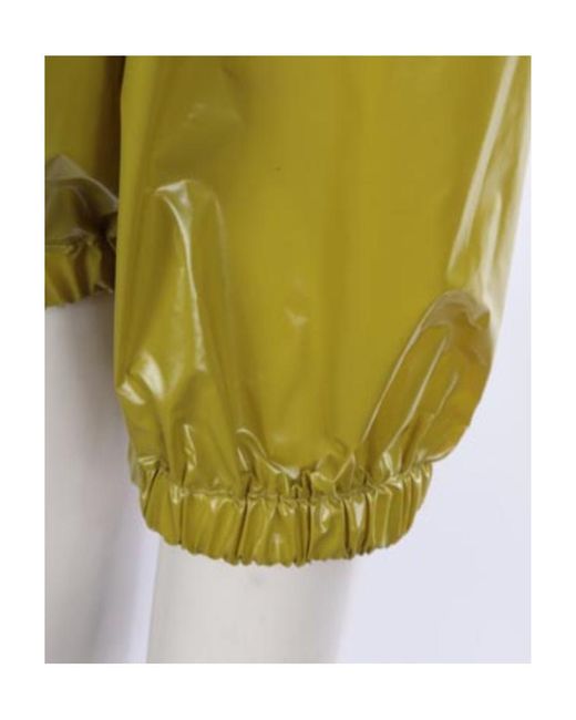 Herno Yellow High-Shine Drawstring Jacket
