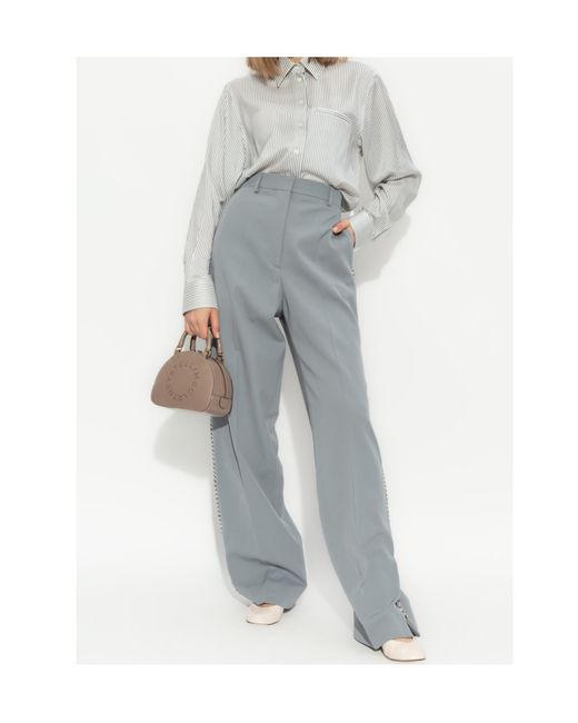 Stella McCartney White Logo Pinstripe Shirt