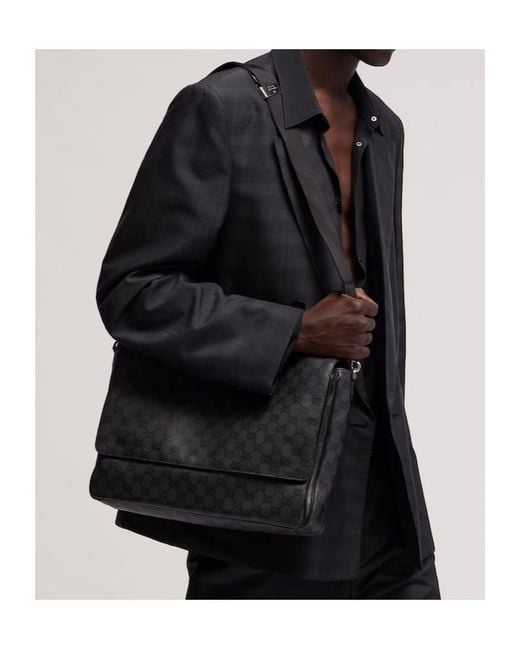 Gucci Black Essence Classic Medium Crossbody Bag for men