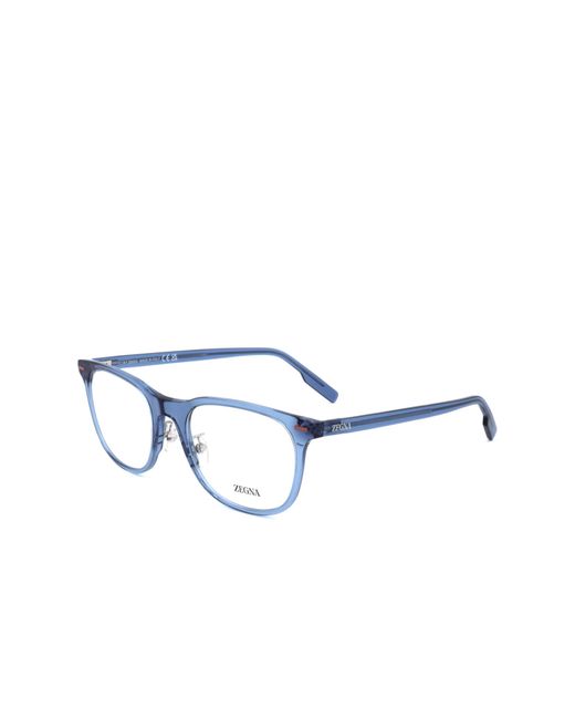Zegna White Square Frame Glasses for men
