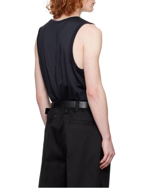 Jil Sander Blue Crewneck Jersey Performance Tank Top for men