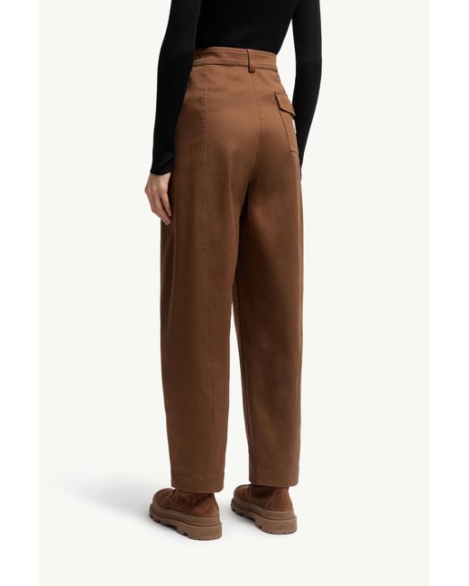 Moncler Brown Straight Leg Cotton Gabardine Pants
