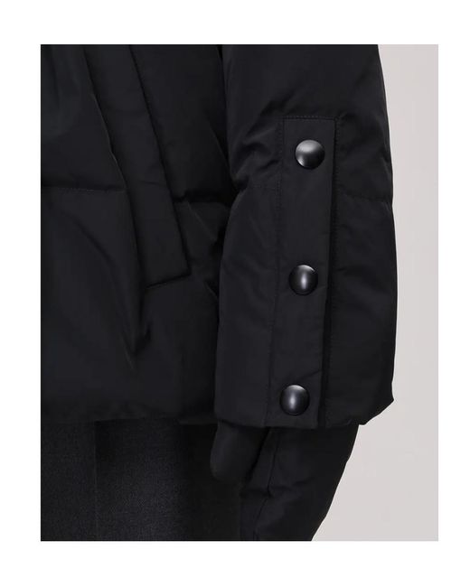 Yves Salomon Black Quilted Down Jacket