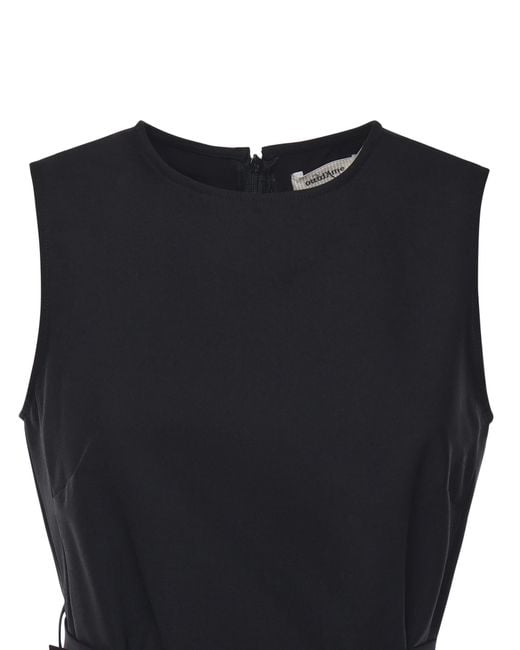 Ottod'Ame Black Ottod'Ame Belted Sleeveless Top