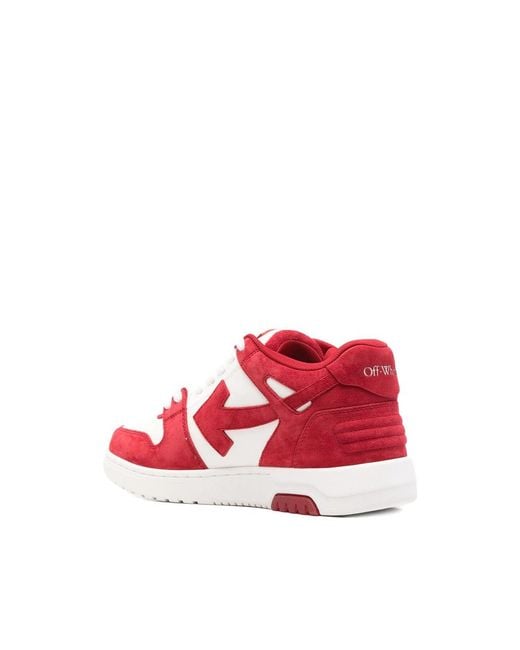 Off-White c/o Virgil Abloh Red Out Of Office Lace-Up Sneakers for men