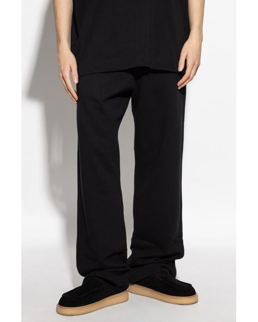 Dries Van Noten Black Straight-Leg Track Pants for men