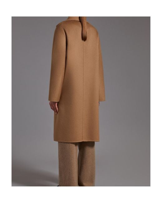 Max Mara Brown Lilia Belted Hooded Coat