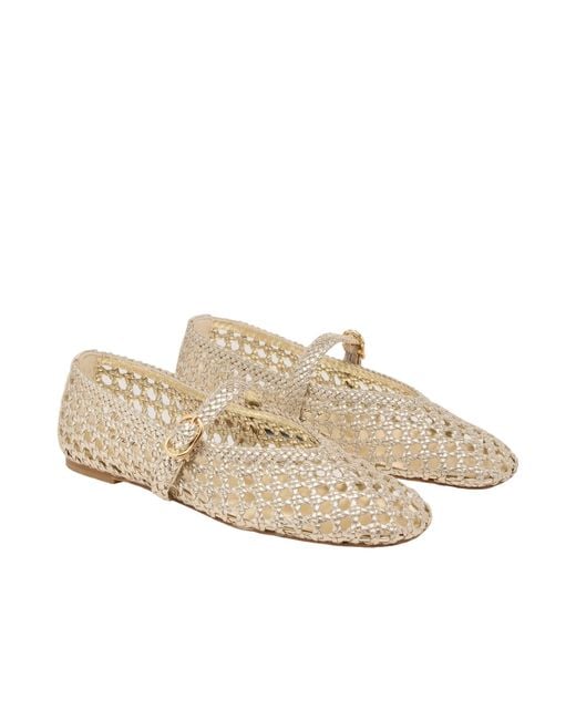 Stuart Weitzman Natural Prim Knits Mary Jane Shoes
