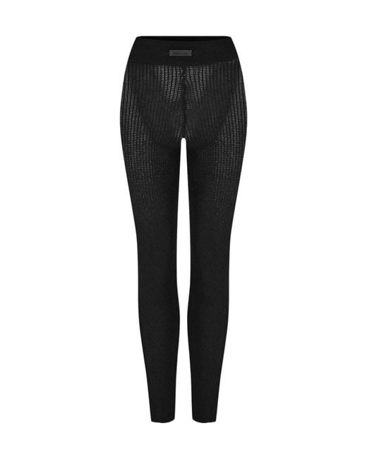 Fear Of God Black Ribbed Knitted Leggings