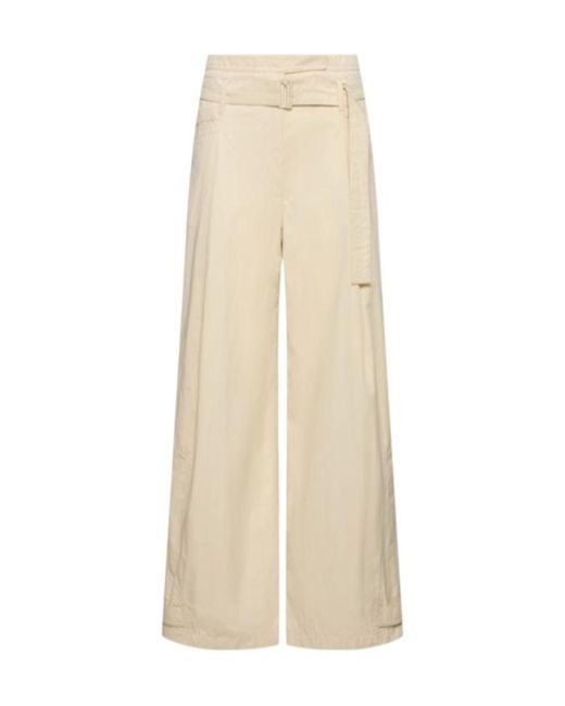 Low Classic Natural Double Belt Cotton Blend Pants