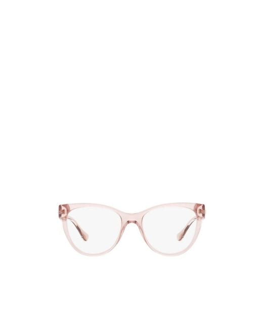 Versace White Eyewear Cat-Eye Frame Glasses