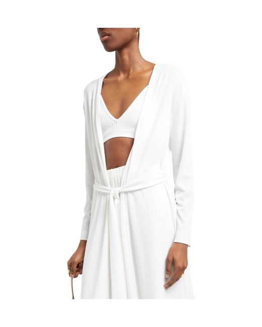 Max Mara White Solid-Color Lightweight Knit Top